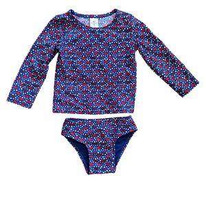 Vineyard Vines Blue and Red Rashguard Swim Set